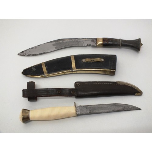 76 - TWO VINTAGE DAGGERS WITH SHEATHS