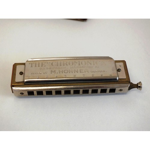 90 - VINTAGE GERMAN M.HONER HARMONICA PRE WARE WITH STAR OF DAVID IN ORIGINAL BOX WITH ORIGINAL WAX PAPER... 