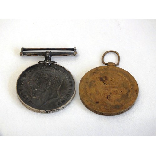 393 - TWO WWI MEDALS AWARDED TO 31415 PTE W.S.WESTERN YORKSHIRE REGIMENT