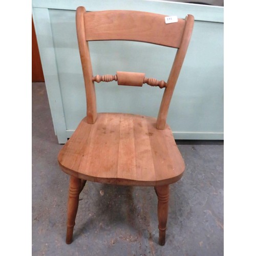 191 - FARMHOUSE STYLE PINE CHAIR