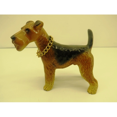 368 - TWO AIREDALE TERRIER DOG ORNAMENTS