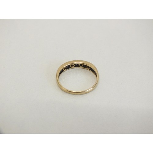 302 - LADIES 9CT GOLD NINE STONE RING