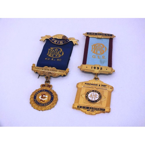 306 - 2 x MASONIC MEDALS