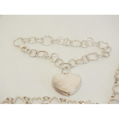 313 - 4 x SILVER BRACELETS