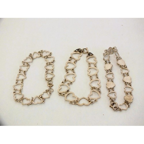 313 - 4 x SILVER BRACELETS