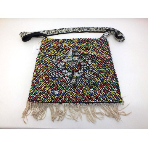 317 - AMERICAN NAVAJO BEAD BAG