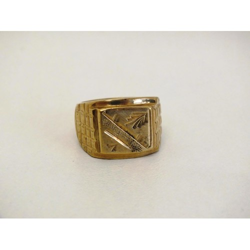 319 - YELLOW METAL RING STAMPED 750