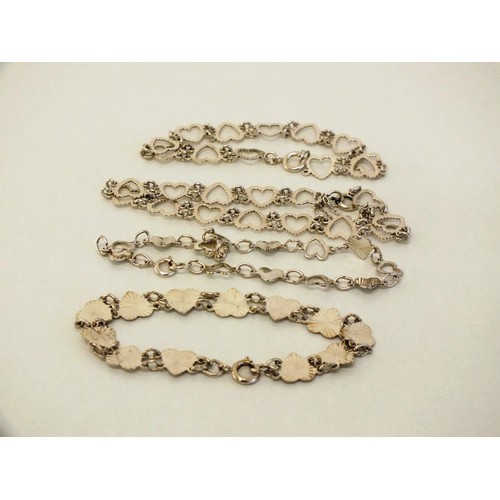 326 - 4 x SILVER BRACELETS