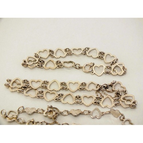 326 - 4 x SILVER BRACELETS