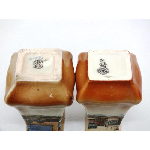 348 - PAIR OF DOULTON DICKENS VASES