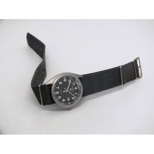 264 - MILITARY QUARTZ PULSAR WATCH- DAMAGE TO GLASS FACE