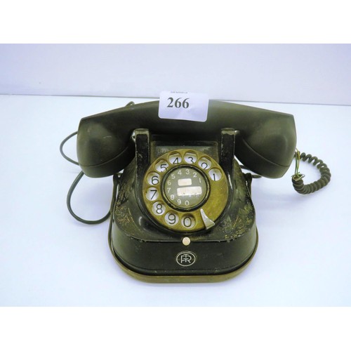 266 - 1940's FTR DIAL BLACK TELEPHONE GPO