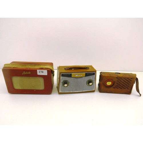 270 - 3 x VINTAGE RADIOS INCLUDES ROBERTS & ZEPHYR