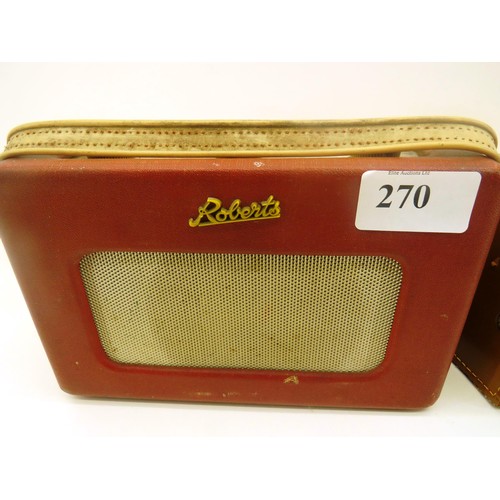 270 - 3 x VINTAGE RADIOS INCLUDES ROBERTS & ZEPHYR