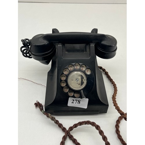 278 - ANTIQUE BAKELITE DIAL TELEPHONE