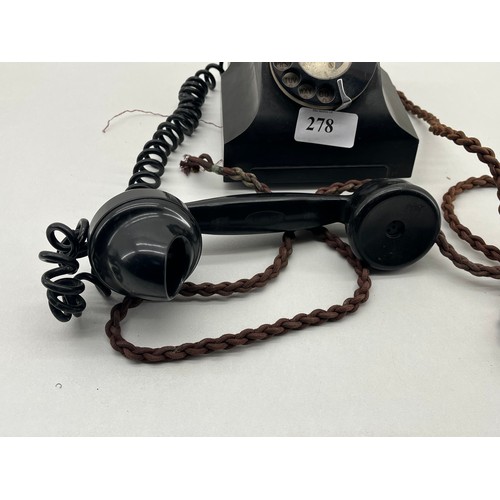 278 - ANTIQUE BAKELITE DIAL TELEPHONE