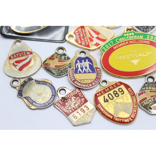 429 - 20 x Assorted MEMBERS Tags / Fobs Inc Vintage, Horse Racing, Sporting Etc