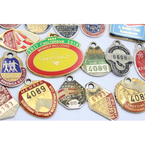 429 - 20 x Assorted MEMBERS Tags / Fobs Inc Vintage, Horse Racing, Sporting Etc