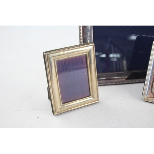 435 - 3 x Assorted Hallmarked .925 STERLING SILVER Photograph Frames (1010g)