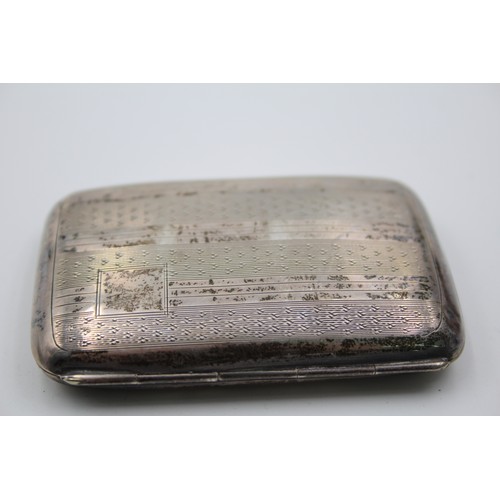 437 - Vintage Hallmarked 1929 Birmingham STERLING SILVER Cigarette Case (48g)