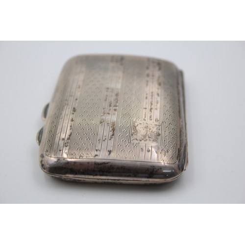 437 - Vintage Hallmarked 1929 Birmingham STERLING SILVER Cigarette Case (48g)