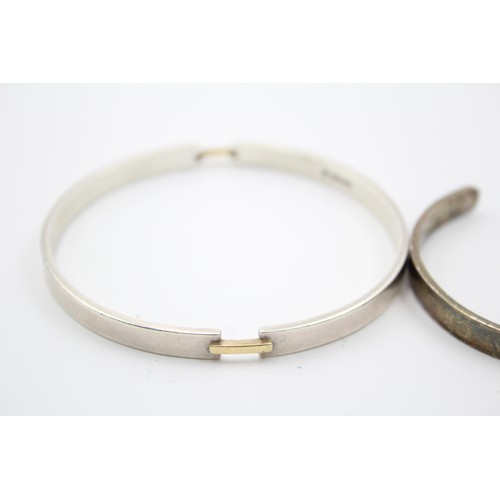 442 - 2 X .925 Bangles Including Ingot Style