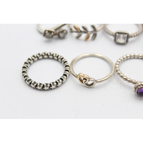 446 - 8 X .925 Assorted Pandora Rings