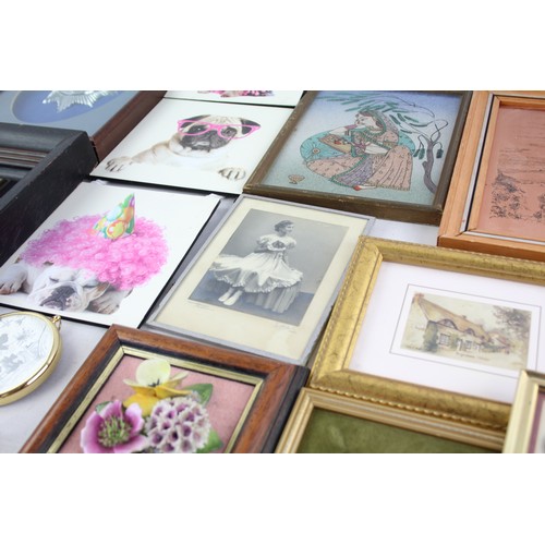 451 - Job Lot Assorted PICTURES & FRAMES Inc Landscape, Cameo, Peter Bakes Etc