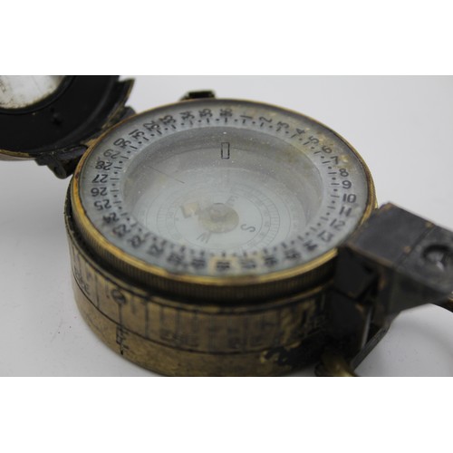 453 - WW2 British Military Brass Compass Dated 1943 Maker T. G & Co Ltd, London