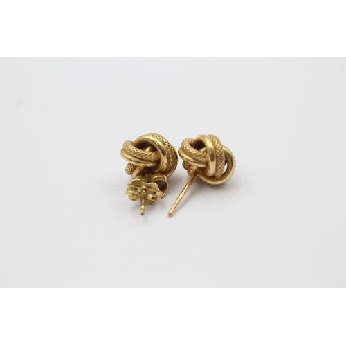 480 - 9ct gold knot stud earrings (1.8g)