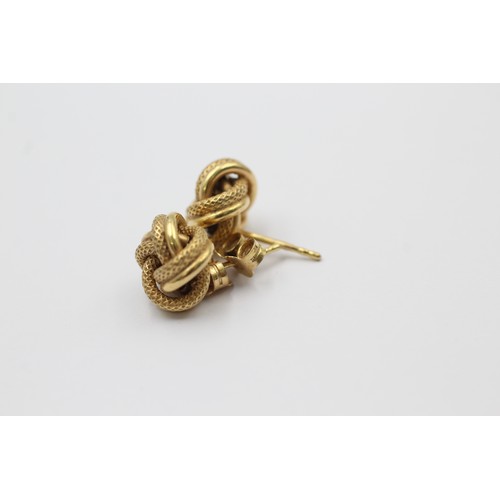 480 - 9ct gold knot stud earrings (1.8g)