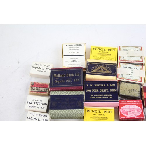 491 - 30 x Antique / Vintage Assorted Pen Nibs Inc Advertising, HINKS WELLS CO Etc