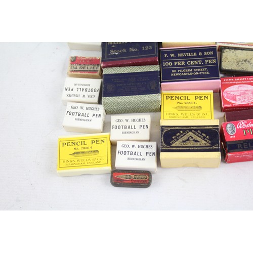 491 - 30 x Antique / Vintage Assorted Pen Nibs Inc Advertising, HINKS WELLS CO Etc