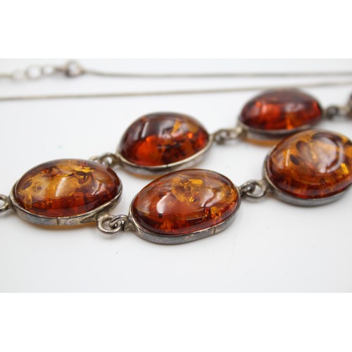 494 - .925 Statement Amber Necklace