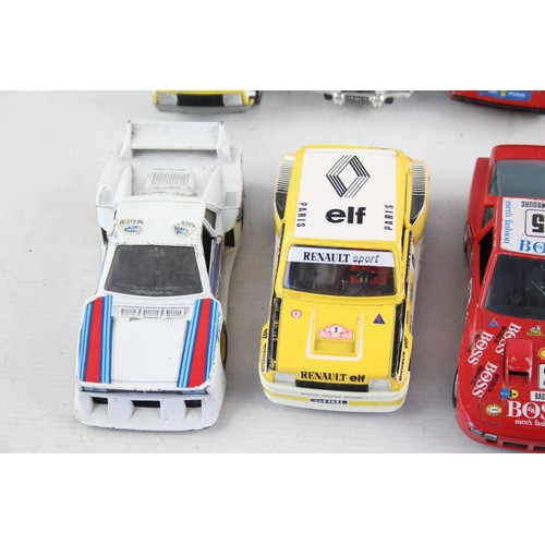 495 - 8 x Assorted Rally Car DIECAST MODELS Inc Renault 14 TL, Citroen CX 2200