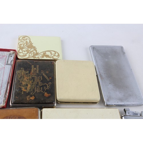 497 - 15 x Assorted Vintage TOBACCIANA Cigarette Cases Inc Silver Plate, Kingcraft etc