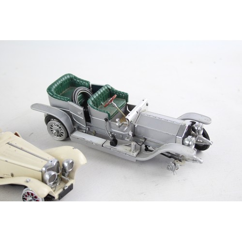 499 - 2 x FRANKLIN MINT 1:24 Scale Diecast Models Inc 1938 Jaguar SS-100, 1907 Rolls