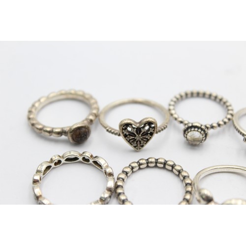 518 - 8 X .925 Assorted Pandora Rings