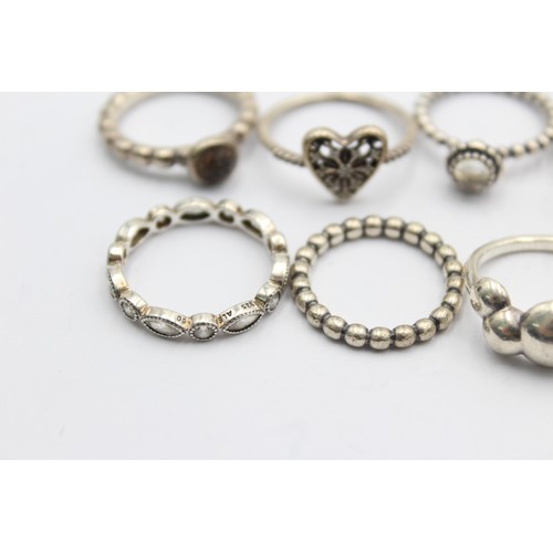 518 - 8 X .925 Assorted Pandora Rings