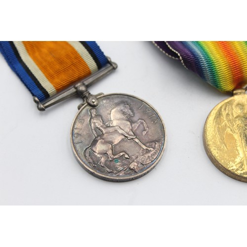 521 - WW1 Medal Pair & Original Long Ribbons Named 28483 Pte M. Warby, Liverpool Regt