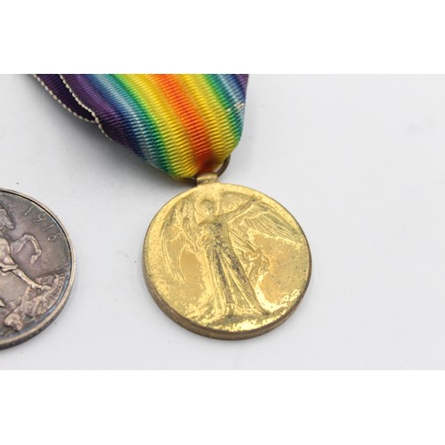 521 - WW1 Medal Pair & Original Long Ribbons Named 28483 Pte M. Warby, Liverpool Regt