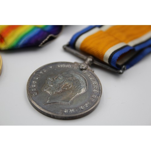 525 - WW1 Medal Pair & Orifinal Long Ribbons Named L-34399 Gnr C. W. Lomas, RA