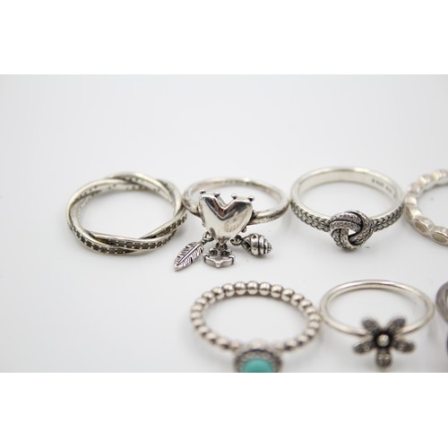 530 - 8 X .925 Assorted Pandora Rings