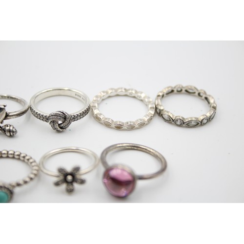 530 - 8 X .925 Assorted Pandora Rings