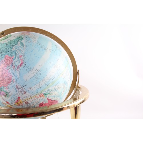 535 - Vintage REPLOGLE World Nation Series Globe w/ Metal Stand & Compass