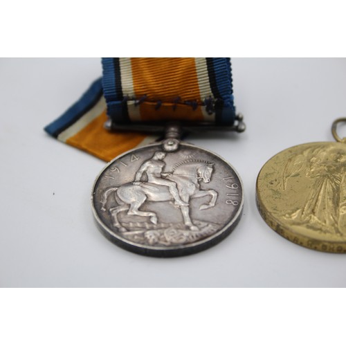 537 - 2 x WW1 Medals, Named War Pte G. R. W. Lewis Named Victory Pte A. R. Ord