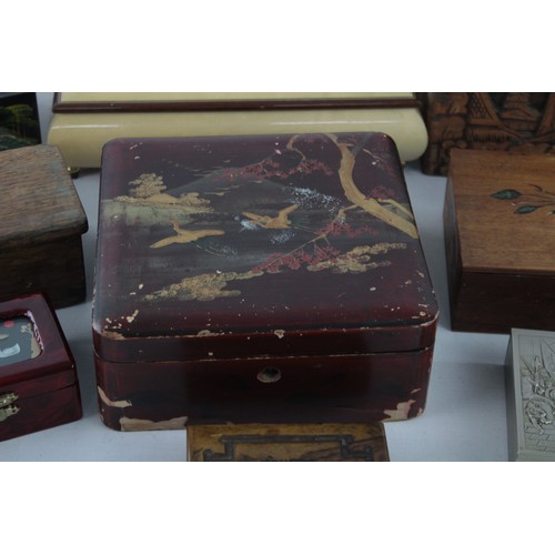 635 - 10 x Assorted Vintage BOXES Inc Olive Wood, Musical, Metal Etc