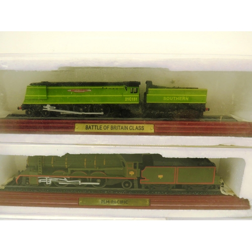 39 - SELECTION OF SEVEN BOXED TRAINS- SNCF, SNCB 12, DUTCHESS LMS, PLM MOUNTAIN CLASS, BRITANIA CLASS AND... 