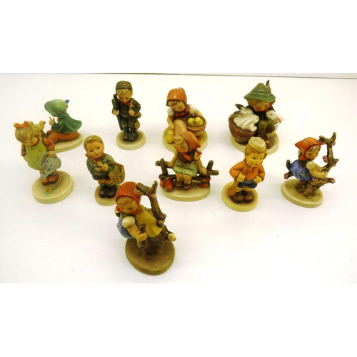 317 - 10 x VINTAGE GOEBEL HUMMEL FIGURES