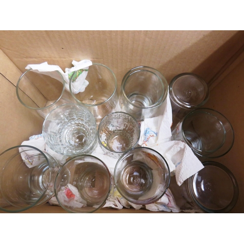 336 - BOX OF ASSORTED BEER AND WINE GLASSES